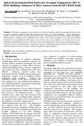 Cover page: Indoor Environmental Risk Factors for Occupant Symptoms in 100 U.S. Office Buildings: Summary of Three Analyses from the EPA BASE Study