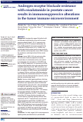 Cover page: Androgen receptor blockade resistance with enzalutamide in prostate cancer results in immunosuppressive alterations in the tumor immune microenvironment