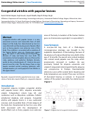 Cover page: Congenital atrichia with papular lesions