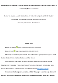 Cover page: Identifying What Educators Need to Support Trauma-Informed Practices in the Schools: A Community Needs Assessment
