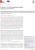 Cover page: Brilacidin, a novel antifungal agent against Cryptococcus neoformans.