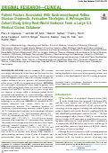 Cover page: Patient Factors Associated With Gastroesophageal Reflux Disease Diagnostic Evaluation Strategies: A Retrospective Cohort Study Using Real-World Evidence From a Large U.S. Medical Claims Database.