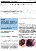 Cover page: The spectrum of focal epithelial hyperplasia-a report of two cases