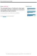 Cover page: The estimated impact of California’s urban water conservation mandate on electricity consumption and greenhouse gas emissions