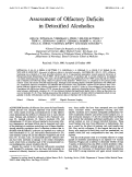 Cover page: Assessment of olfactory deficits in detoxified alcoholics.