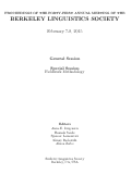 Cover page: Homophony and Contrast Neutralization in Southern Min Tone Sandhi Circle