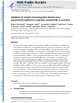 Cover page: Validation of a liquid chromatography-tandem mass spectrometry method for analyzing cannabinoids in oral fluid