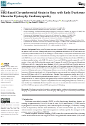 Cover page: MRI-Based Circumferential Strain in Boys with Early Duchenne Muscular Dystrophy Cardiomyopathy.