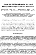 Cover page: Single SQUID multiplexer for arrays of voltage-biased superconducting 
bolometers