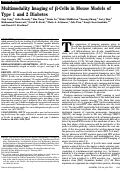 Cover page: Multimodality Imaging of β-Cells in Mouse Models of Type 1 and 2 Diabetes