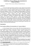 Cover page: Establishing an energy efficieny recommendation for commercial 
boilers