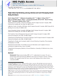 Cover page: High-intensity drinking among adolescent and emerging adult risky drinkers.