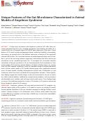 Cover page: Unique Features of the Gut Microbiome Characterized in Animal Models of Angelman Syndrome