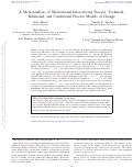 Cover page: A Meta-Analysis of Motivational Interviewing Process: Technical, Relational, and Conditional Process Models of Change