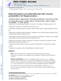 Cover page: Better‐quality diet is associated with lower odds of severe periodontitis in US Hispanics/Latinos