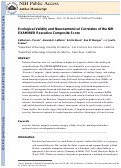 Cover page: Ecological Validity and Neuroanatomical Correlates of the NIH EXAMINER Executive Composite Score