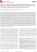 Cover page: Direct Screening of Blood by PCR and Pyrosequencing for a 16S rRNA Gene Target from Emergency Department and Intensive Care Unit Patients Being Evaluated for Bloodstream Infection