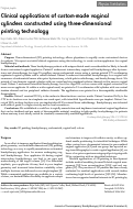 Cover page: Clinical applications of custom-made vaginal cylinders constructed using three-dimensional printing technology