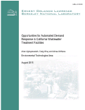 Cover page: Opportunities for Automated Demand Response in California Wastewater Treatment Facilities: