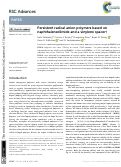 Cover page: Persistent radical anion polymers based on naphthalenediimide and a vinylene spacer.