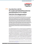 Cover page: A protective role for N-acylphosphatidylethanolamine phospholipase D in 6-OHDA-induced neurodegeneration