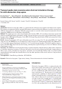 Cover page: Transoral awake state neuromuscular electrical stimulation therapy for mild obstructive sleep apnea