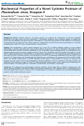 Cover page: Biochemical properties of a novel cysteine protease of Plasmodium vivax, vivapain-4.