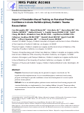 Cover page: Impact of simulation-based training on perceived provider confidence in acute multidisciplinary pediatric trauma resuscitation.