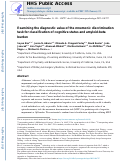 Cover page: Examining the diagnostic value of the mnemonic discrimination task for classification of cognitive status and amyloid-beta burden