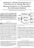 Cover page: Simultaneous 160-Gb/s demultiplexing and clock recovery by utilizing microwave harmonic frequencies in a traveling-wave electroabsorption modulator