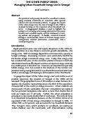 Cover page: The Other Energy Crisis: Managing Urban Household Energy Use in Senegal