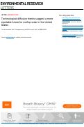 Cover page: Technological diffusion trends suggest a more equitable future for rooftop solar in the United States