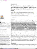 Cover page: Positive allosteric modulation of the α7 nicotinic acetylcholine receptor as a treatment for cognitive deficits after traumatic brain injury