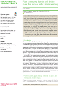 Cover page: Plant community diversity will decline more than increase under climatic warming