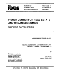 Cover page: The Measurement and Determinants of Single Family House Prices