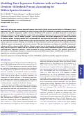 Cover page: Modeling gene expression evolution with an extended Ornstein-Uhlenbeck process accounting for within-species variation.