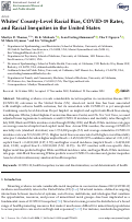 Cover page: Whites’ County-Level Racial Bias, COVID-19 Rates, and Racial Inequities in the United States