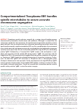 Cover page: Compartmentalized Toxoplasma EB1 bundles spindle microtubules to secure accurate chromosome segregation.