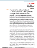 Cover page: Impact of isolation methods on the biophysical heterogeneity of single extracellular vesicles