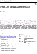 Cover page: Treatment of adults with intracranial hemorrhage on apixaban or rivaroxaban with prothrombin complex concentrate products