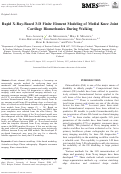 Cover page: Rapid X-Ray-Based 3-D Finite Element Modeling of Medial Knee Joint Cartilage Biomechanics During Walking.