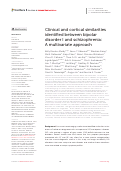 Cover page: Clinical and cortical similarities identified between bipolar disorder I and schizophrenia: A multivariate approach