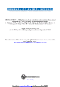 Cover page: SPECIAL TOPICS-Mitigation of methane and nitrous oxide emissions from animal operations: I. A review of enteric methane mitigation options