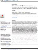 Cover page: Rate-dependent effects of lidocaine on cardiac dynamics: Development and analysis of a low-dimensional drug-channel interaction model