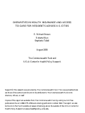 Cover page: Disparities in Health Insurance and Access to Care for Residents Across U.S. Cities