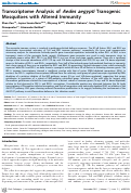 Cover page: Transcriptome Analysis of Aedes aegypti Transgenic Mosquitoes with Altered Immunity