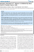 Cover page: Receptor Activated Ca2+ Release Is Inhibited by Boric Acid in Prostate Cancer Cells