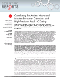 Cover page: Correlating the Ancient Maya and Modern European Calendars with High-Precision AMS 14C Dating