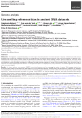 Cover page: Unravelling reference bias in ancient DNA datasets.