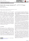 Cover page: Studies of the resonance structure in D0→K∓π±π±π∓ decays